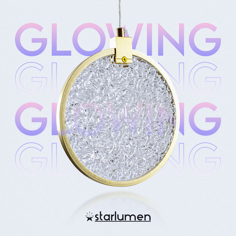 Pendente Lustre Disco Glowing Circle LED Integrado Multicor LUS-27 ST3136