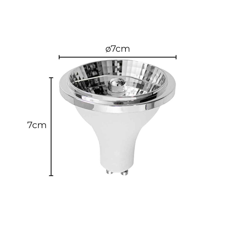 Lâmpada LED GU10 AR70 4,8W 24º 300LM IRC95 IP20 Nordecor ST2279