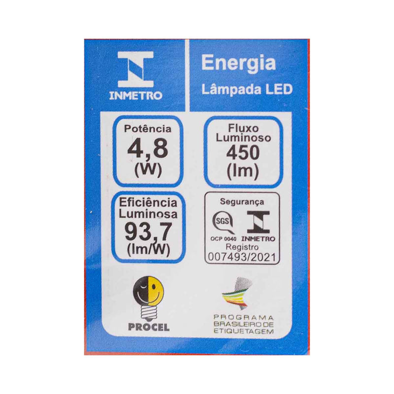 Lâmpada LED Bulbo Bolinha G45 Milk 4,8W IRC80 3000K E27 Bivolt 14500 Kian ST1547