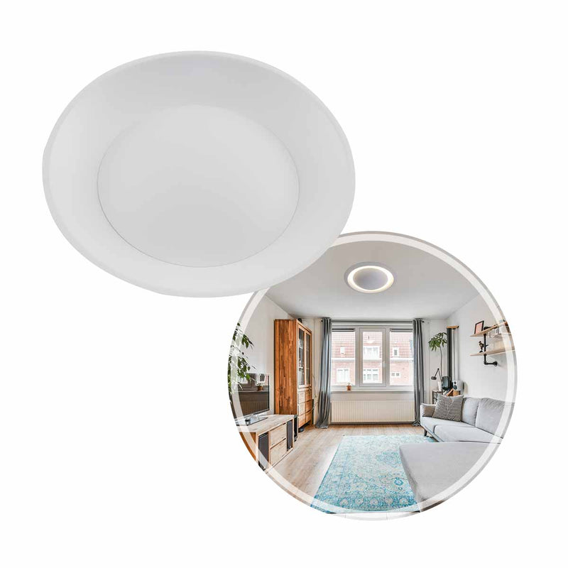 Plafon Luminária de Embutir Eclipse Moderno 60cm P/ 4 Lâmpadas G45 E27 Usina Design ST3038