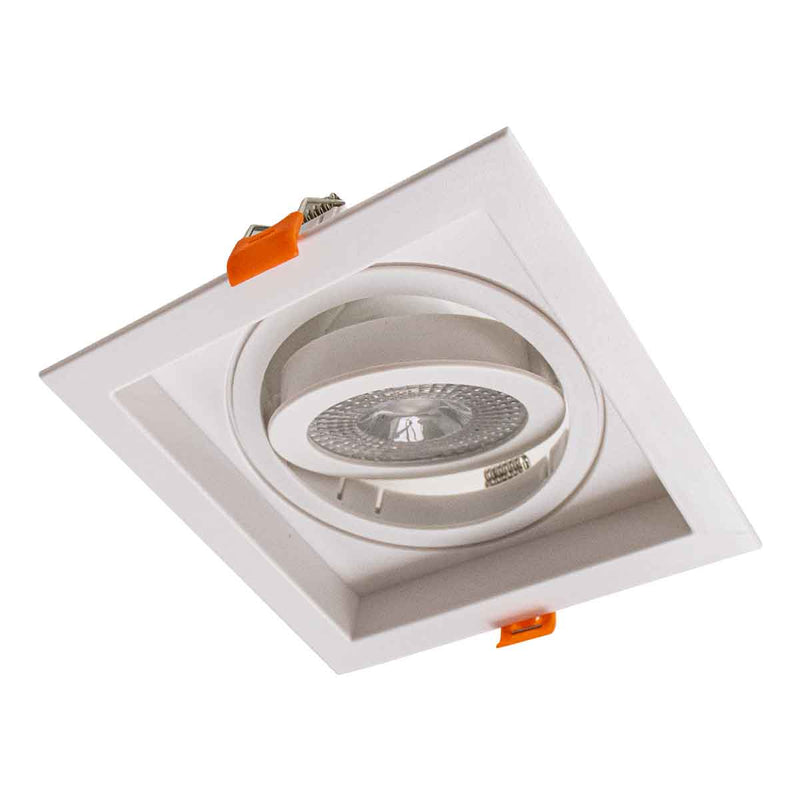 Spot de Embutir FLEA Quadrado Branco 1xE27 P/ Lâmpada PAR20 Nordecor 6190 ST3104