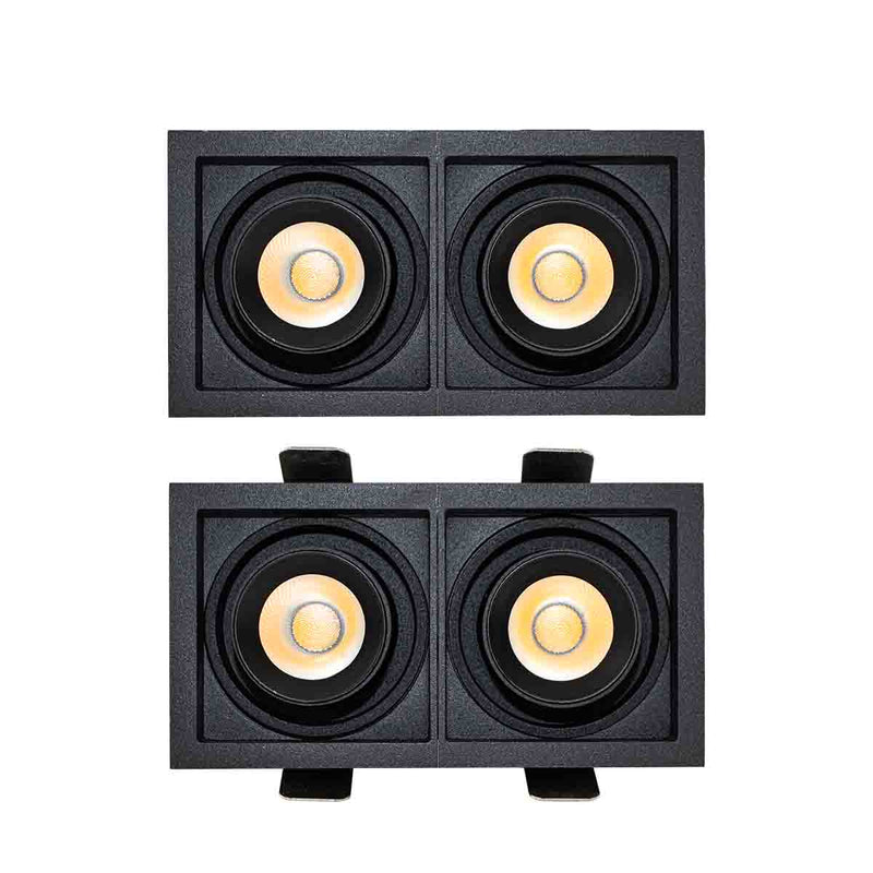 Spot LED Duplo de Embutir AIVA 14W 2700K 6482 Nordecor ST3056