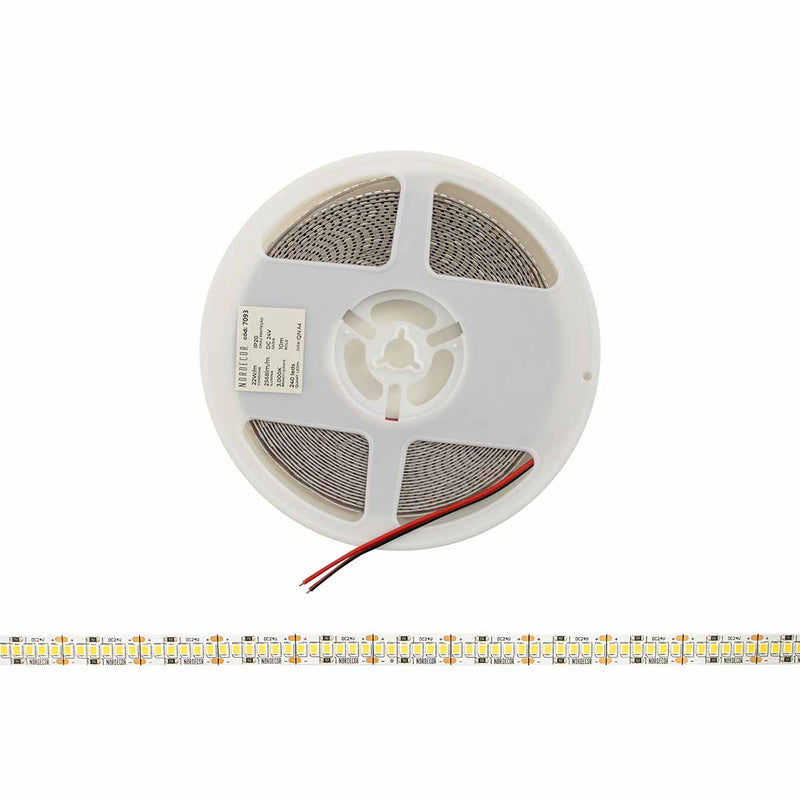 Rolo de Fita LED 10 Metros 2835 Adesiva Branco Quente 240LEDs/m 7093 Nordecor ST3066