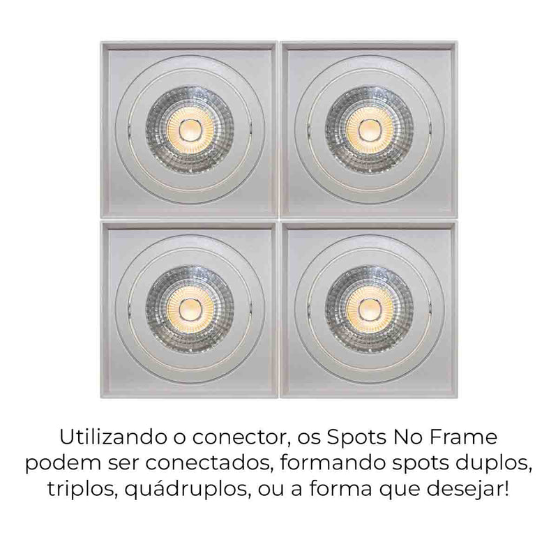 Spot de Embutir No Frame Conecta Branco p/ PAR20 E27 8268 Gaya ST3080