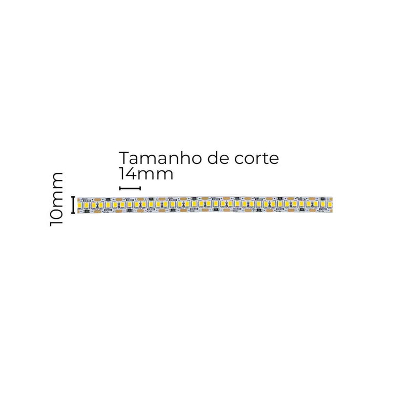 Rolo de Fita LED 5M 2835 DC12V Branco Neutro 20W/m 240 LEDs/m 7009 Nordecor ST3046