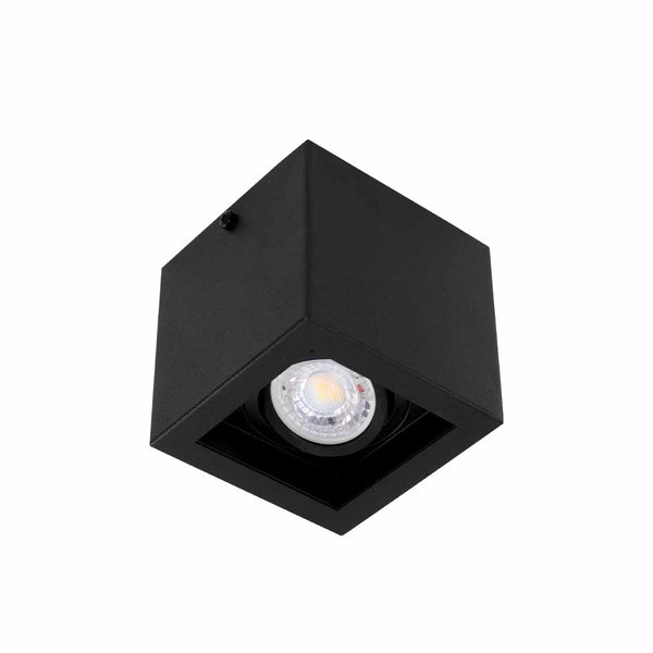 Plafon Spot Sobrepor Box Preto 1 Facho p/ MR16 Starlumen ST2944