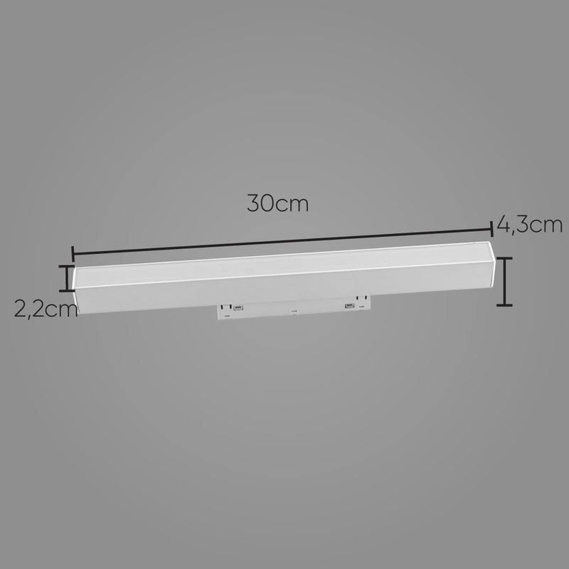 Luminária Difusa Linear K20 12W Superior P/ Trilho Magnético DS9956 Delis ST2801