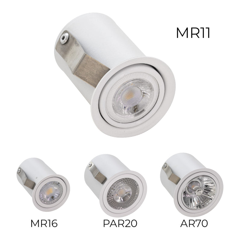 Spot de Embutir Micro borda 5cm P/ LED MR11 GU10 4445 Vettro ST2934