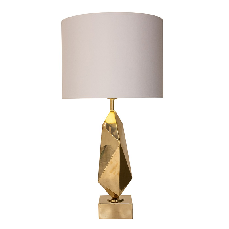 Base Para Abajur Veneto Dourado (d)13cm (a)53.5cm  1xe27 40w - MI001 - Bella Iluminação