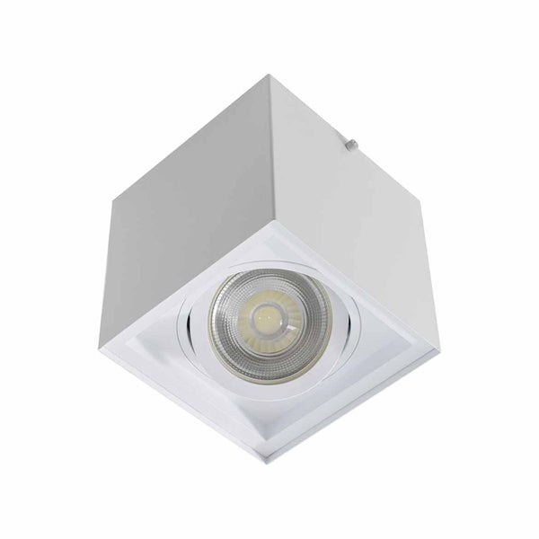 Plafon Spot Sobrepor Quadrado Branco Box para PAR30 Starlumen ST2758