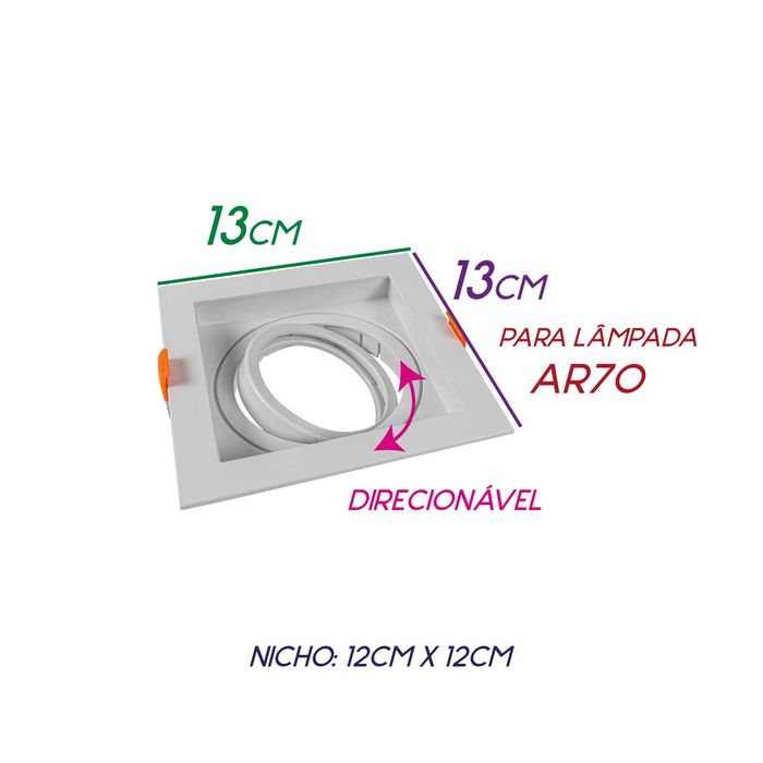 Spot Embutir Conecta ABS para AR70 Branco DL146AR70 Bella ST2341