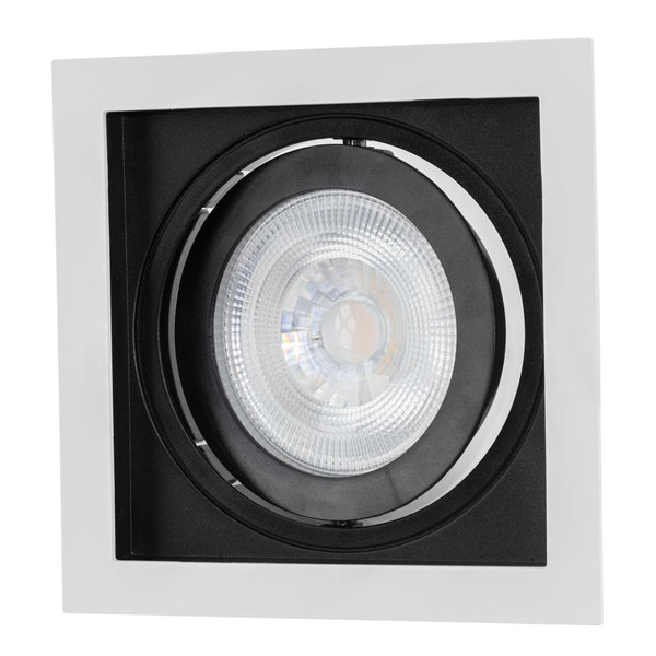 Spot Embutir Conecta ABS para E27 Branco e Preto DL146PAR30 Bella ST2340