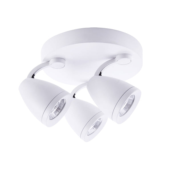 Spot de Sobrepor Giro d 21cm X 16cm  3xgu10 127v / 220v Branco - FH026 - Bella Iluminação