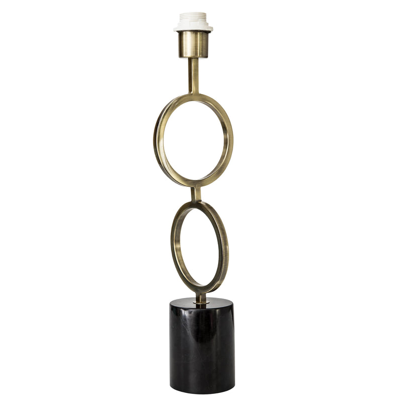 Base Para Abajur Tarsila Dourado e Preto (c)14cm (l)14cm (a)55.5cm  1xe27 40w - GL008 - Bella Iluminação