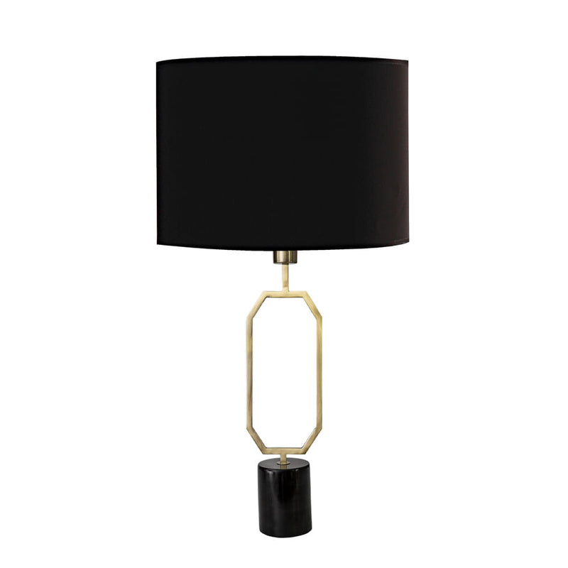 Base Para Abajur Anita Dourado e Preto (d)14cm (a)55cm  1xe27 40w - GL009 - Bella Iluminação