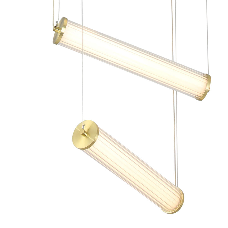 Pendente Lampe Bronze e Transparente (d)50cm (a)190cm  5x15w 3000k 3750lm - HC002 - Bella Iluminação