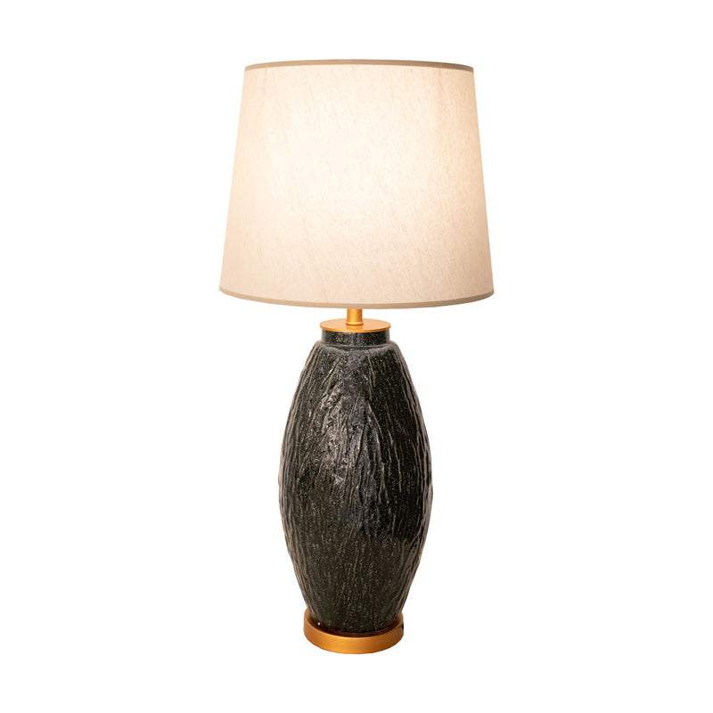 Base Para Abajur Artisano Dourado E Azul (D)24Cm (A)62Cm  1Xe27 40W - HR003 - Bella Iluminação