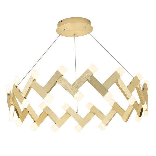 Pendente Sarau Dourado (d)82.5cm (a)19.8cm  32x1.4w 3000k 2800lm - HS002 - Bella Iluminação