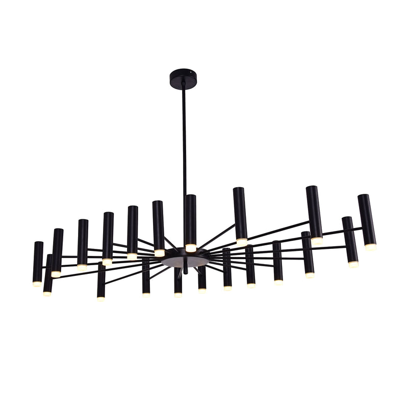 Pendente Vinte Preto e Branco (d)120cm (l)60cm (a)15cm  20x3w 3000k 4200lm - JJ013B - Bella Iluminação