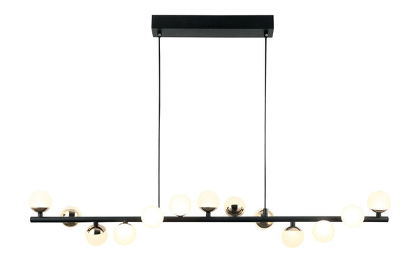 Pendente Fuxico Dourado e Preto e Branco (c)95cm (a)17cm  15x2w 3000k 2400lm - JU007 - Bella Iluminação