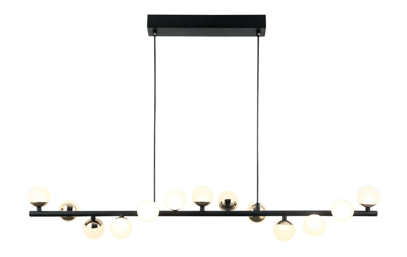 Pendente Fuxico Dourado e Preto e Branco (c)95cm (a)17cm  15x2w 3000k 2400lm - JU007 - Bella Iluminação