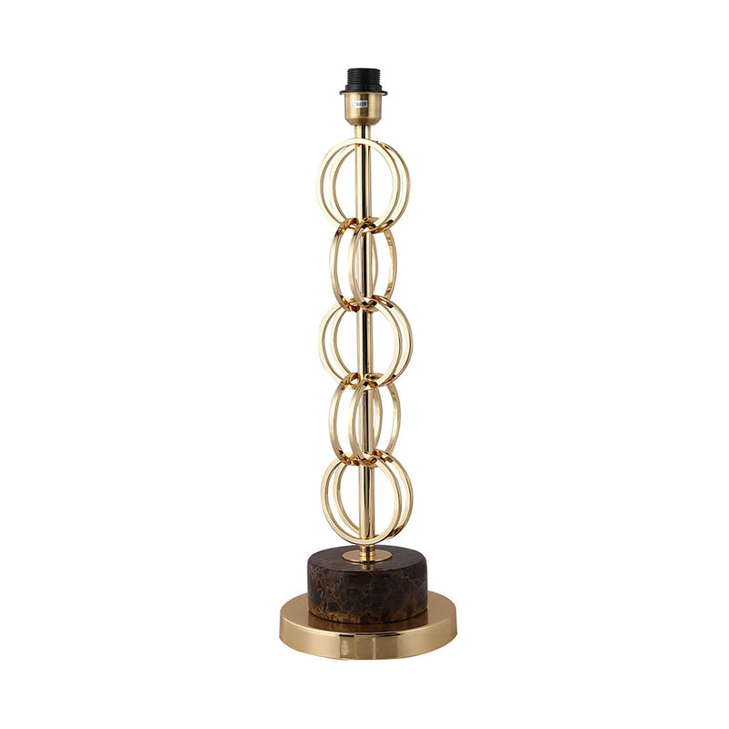 Base Para Abajur Veneto Dourado e Marrom (d)18cm (a)57.5cm  1xe27 40w - MI005 - Bella Iluminação