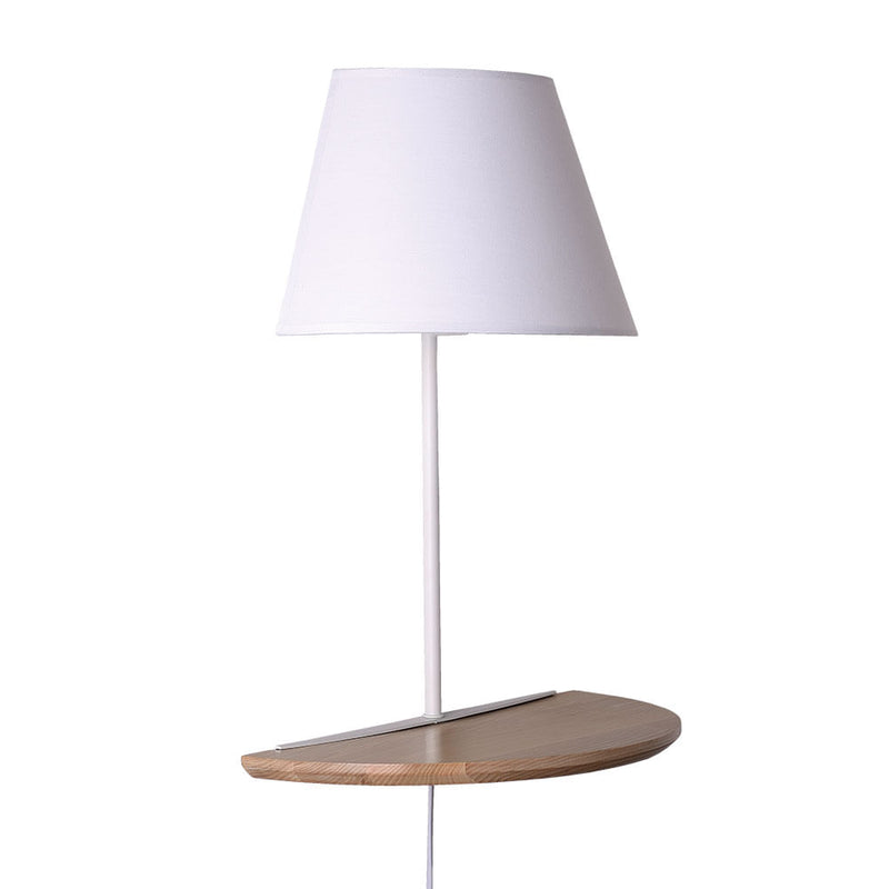 Arandela Lera Branco e Marrom (c)36cm (l)18cm (a)46cm  1xe14 40w - ML010W - Bella Iluminação