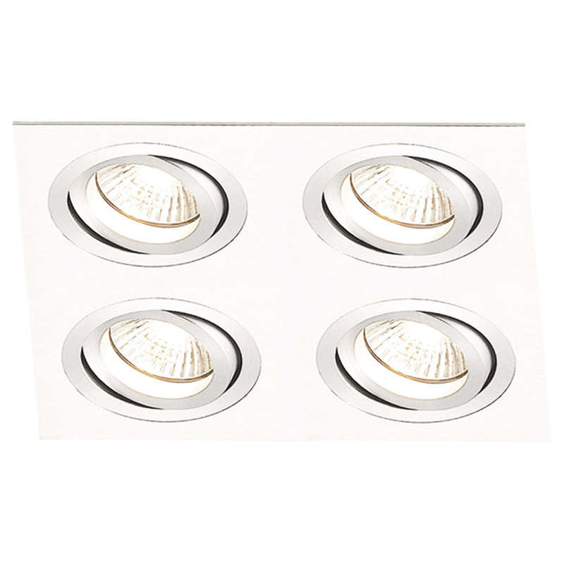 Spot de Embutir Ecco 15cm X 15cm X 2.5cm  4xgu10 127v / 220v Branco - NS5104B - Bella Iluminação