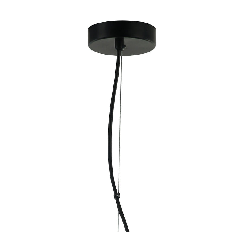 Pendente Khao Preto e Fume (d)25cm (a)45cm  1xe27 40w - OP060S - Bella Iluminação