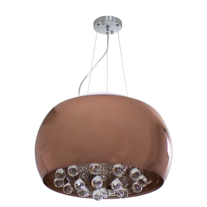 Pendente Cristal Bella Soho Cobre 40cm Pd002CO St586