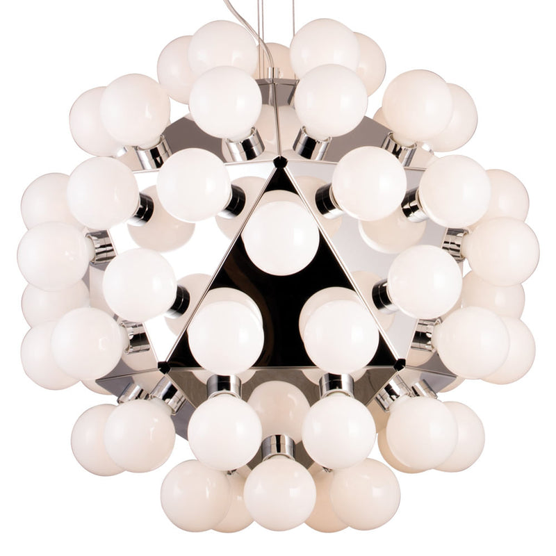 Pendente Dio Cromado (d)80cm (a)75cm  60xe27 420w - RE009 - Bella Iluminação