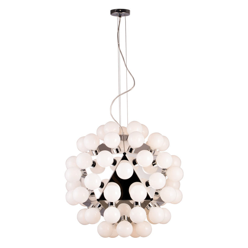 Pendente Dio Cromado (d)80cm (a)75cm  60xe27 420w - RE009 - Bella Iluminação