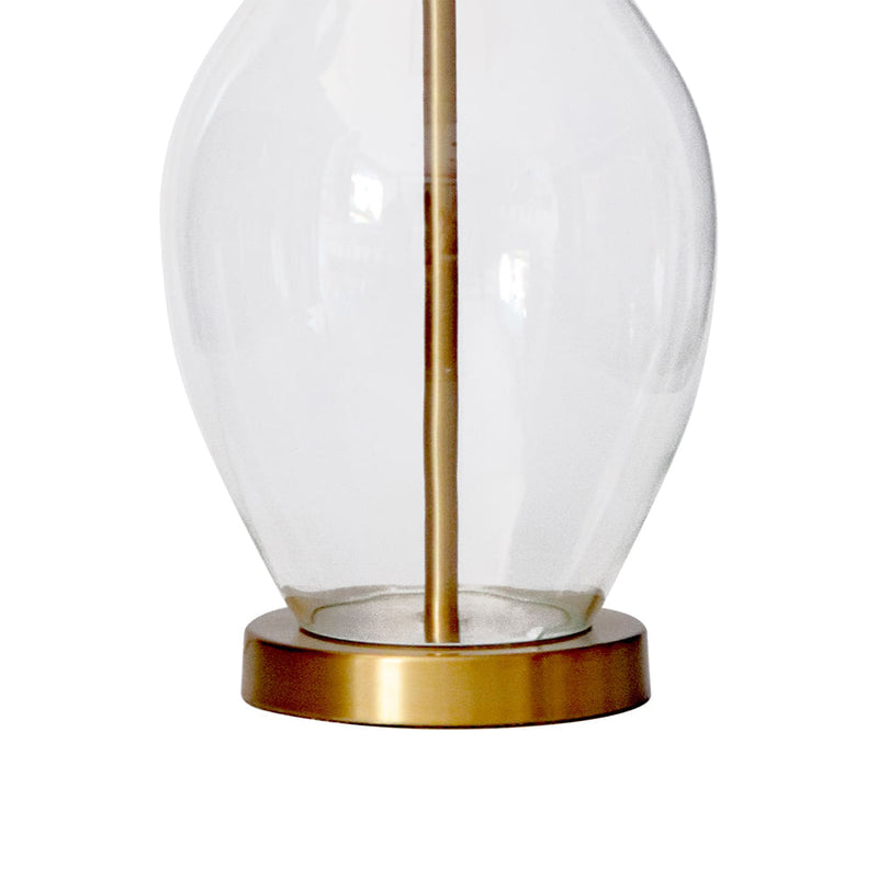 Base Para Abajur Veneto Dourado e Transparente (d)20cm (a)54.7cm  1xe27 40w - WR002 - Bella Iluminação