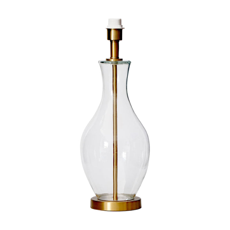 Base Para Abajur Veneto Dourado e Transparente (d)20cm (a)54.7cm  1xe27 40w - WR002 - Bella Iluminação